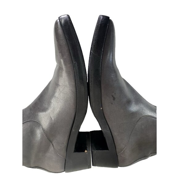 Balenciaga Paris Gray Riding Boots 40 Quiet Luxury Y2K Butter Soft Leather FLAW - Picture 12 of 16